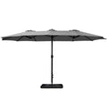 Instahut 4.57m Outdoor Umbrella with Base Stand Tilt Charcoal