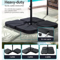 Instahut 4.57m Outdoor Umbrella with Base Stand Tilt Charcoal