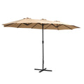 Instahut 4.57m Outdoor Umbrella Tilt Beach Garden Pole Beige