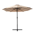 Instahut 4.57m Outdoor Umbrella Tilt Beach Garden Pole Beige