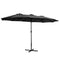 Instahut 4.57m Outdoor Umbrella Tilt Garden Beach Pole Black