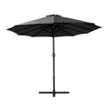 Instahut 4.57m Outdoor Umbrella Tilt Garden Beach Pole Black