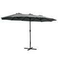Instahut 4.57m Outdoor Umbrella Tilt Charcoal Garden Beach Pole