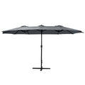 Instahut 4.57m Outdoor Umbrella Tilt Charcoal Garden Beach Pole
