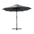 Instahut 4.57m Outdoor Umbrella Tilt Charcoal Garden Beach Pole