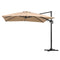 Instahut Outdoor Umbrella 3m Left-right Tilting Cantilever Patio Parasol Beige