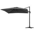 Instahut 3m Cantilever Umbrella 360° Charcoal Outdoor Sun