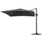 Instahut 3m Cantilever Umbrella 360° Charcoal Outdoor Sun