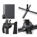 Instahut 3m Cantilever Umbrella 360° Tilt Black Beach Roma