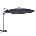 Instahut 3m Cantilever Umbrella 360 Tilt Beach Roma Charcoal