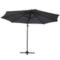 Instahut 3m Cantilever Umbrella 360 Tilt Beach Roma Charcoal