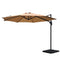 Instahut 3m Cantilever Umbrella Beige w/Base 360 Tilt Beach