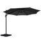 Instahut 3m Cantilever Umbrella 360° Tilt Base Black Outdoor