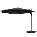 Instahut 3m Cantilever Umbrella 360° Tilt Base Black Outdoor