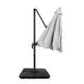 Instahut 3m Cantilever Umbrella Grey 360° Tilt Beach Roma Base