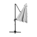 Instahut 3m Cantilever Umbrella 360 Tilt Beach Grey