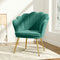 Artiss Velvet Armchair Green Callista