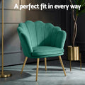 Artiss Velvet Armchair Green Callista