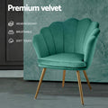 Artiss Velvet Armchair Green Callista