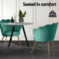 Artiss Velvet Armchair Green Callista