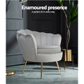 Artiss Velvet Armchair Grey Callista