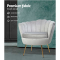 Artiss Velvet Armchair Grey Callista