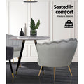 Artiss Velvet Armchair Grey Callista