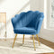 Artiss Velvet Armchair Blue Callista