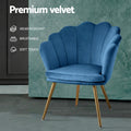 Artiss Velvet Armchair Blue Callista