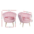 Artiss Velvet Armchair Pink Callista