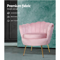 Artiss Velvet Armchair Pink Callista