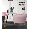 Artiss Velvet Armchair Pink Callista