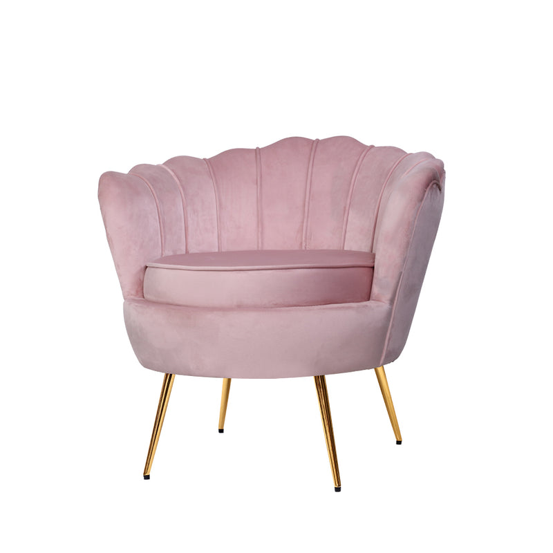 Artiss Velvet Armchair Pink Callista