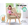 Artiss Anne Armchair Linen Fabric Beige