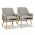 Artiss 2X Armchair Lounge Chair Accent Tub Chair Beige