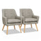 Artiss 2X Armchair Lounge Chair Accent Tub Chair Beige