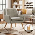 Artiss 2X Armchair Lounge Chair Accent Tub Chair Beige