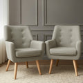 Artiss 2X Armchair Lounge Chair Accent Tub Chair Beige
