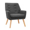Artiss Anne Armchair Linen Fabric Charcoal