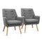 Artiss Armchair Tub Chair Accent Lounge Grey ANNE x2