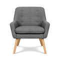 Artiss Armchair Tub Chair Accent Lounge Grey ANNE x2