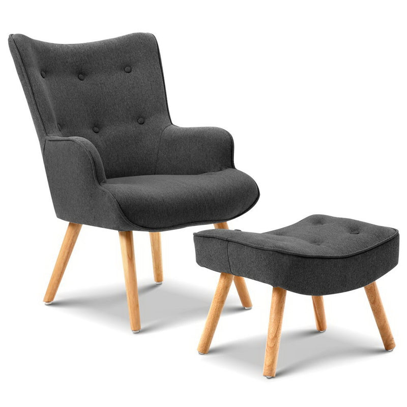 Artiss LANSAR Lounge Accent Chair Grey