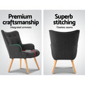 Artiss LANSAR Lounge Accent Chair Grey