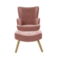 Artiss Armchair Ottoman Set Pink