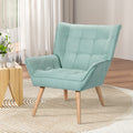 Artiss Armchair Linen Fabric Blue Accent Chair Sofa Seat