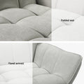 Artiss Armchair Grey Linen Fabric Accent Lounge Chair Cushion