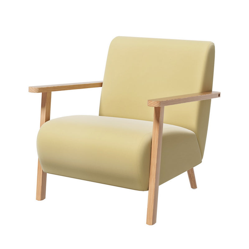Artiss Yellow Velvet Armchair Olie
