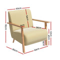 Artiss Yellow Velvet Armchair Olie