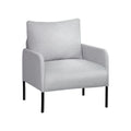 Artiss Grey Fabric Accent Armchair with Pillow