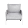 Artiss Grey Fabric Accent Armchair with Pillow